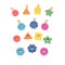 Rainbow Wooden Nuts & Bolts - Set of 14 - 7 Nuts and 7 Bolts in Matching Shapes & Colors